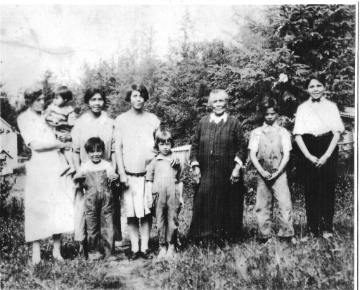 Nurse holding Aggie at 3 years (left) in 1927