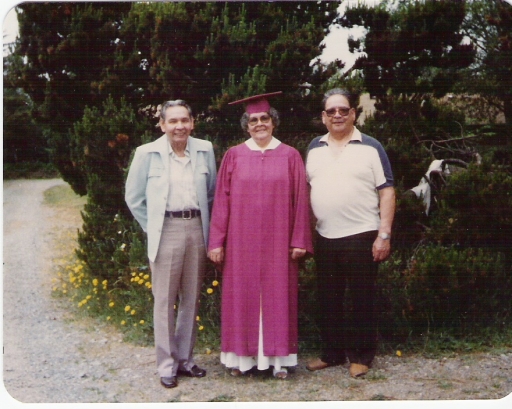 Southern Oregon University Graduation, with brothers George and Lloyd, 1985