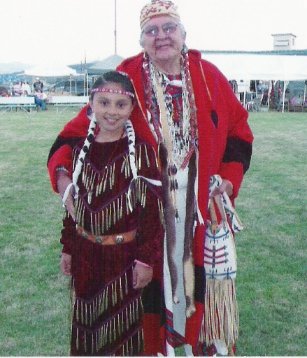 Agnes with great granddaughter Chantele Rilatos, 2003