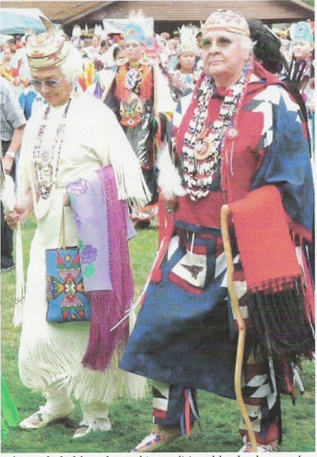 Aggie with Gladys Bolton at the Siletz PowWow