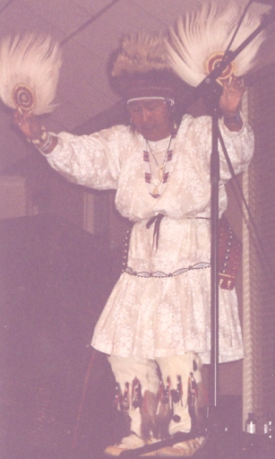 Yupik dancer, Marie Meade, at Council Meeting in New York, 2004